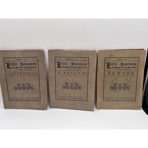 Lot Of 11 Elbert Hubbard 1905 Little Journeys To Homes Of Great Scientists - Picture 1 of 5